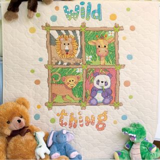 Baby Hugs Wild Thing Quilt Stamped Cross Stitch Kit