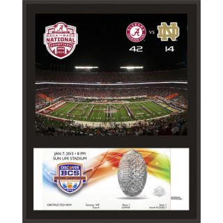 Alabama Crimson Tide 2012 BCS National Champions Sublimated Plaque