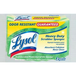 Lysol Odor Resistant Heavy Duty Cellulose Scrub Sponge (2 Pack) 57537 2PDQ