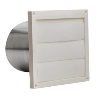 Broan Plastic Louvered Wall Cap for 6 in. Round Duct 646