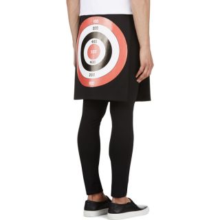 Givenchy Black Target Print Apron Skirt