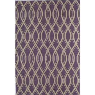 Rugs America Lenai Grape Ice Rectangular Indoor and Outdoor Hand Hooked Area Rug (Common 8 x 10; Actual 90 in W x 114 in L)