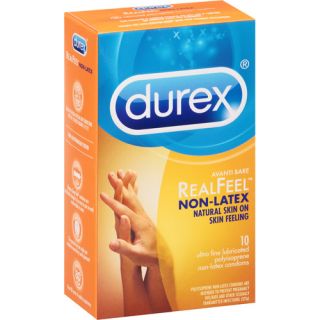 Durex Real Feel Avanti Bare Polyisoprene Non Latex Condoms, 10 Count