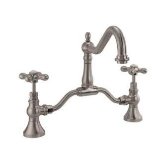 Camille 12 in. 2 Handle Lavatory Bridge Faucet in Brushed Nickel DISCONTINUED I756 MC BN
