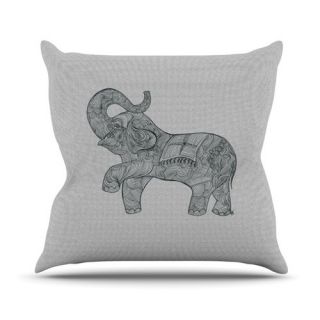 KESS InHouse Elephant Outdoor Throw Pillow