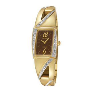 Seiko® Ladies Gold Crystal Bracelet Watch