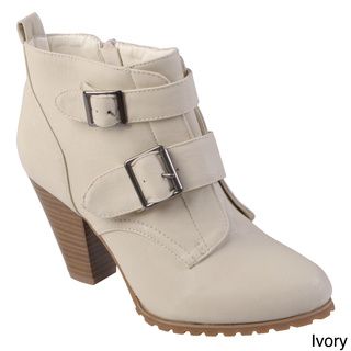 Hailey Jeans Co. Womens Oakland Round Toe Buckle Detail Bootie