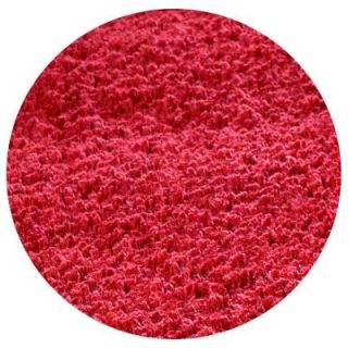 Home Decorators Collection Cozy Shag Red 8 ft. x 8 ft. Round Area Rug 0397240110