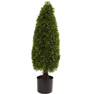 Nearly Natural 3' Boxwood Tower Topiary, UV Resistant, Indoor and Outdoor