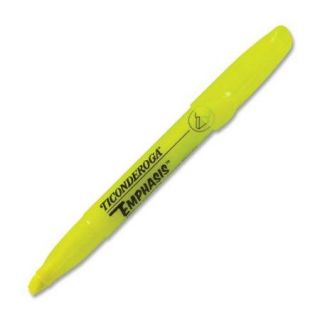 Dixon Desk Style Highlighter   Chisel Marker Point Style   Fluorescent Yellow Ink (DIX47065)