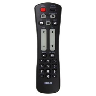 RCA 2 Device Large Button Remote Control   Black (RCRH02BR)
