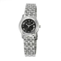 Gucci Womens YA055504 G Class Black Dial Diamond Accented Stainless