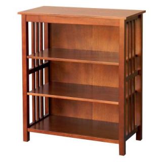 DonnieAnn Hollydale 36 in. 3 Shelf Bookcase in Chestnut 332858