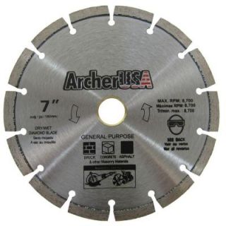 Archer USA 7 in. Diamond Blade for General Purpose LWGP07