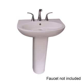 Barclay Infinity 33.5 in H White Vitreous China Pedestal Sink