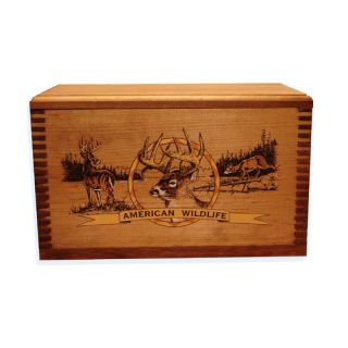 Evans Sports Wooden Accessory Box With Wildlife Series Deer Print
