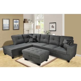 Beverly Fine Furniture Della Chaise Living Room Sectional Set