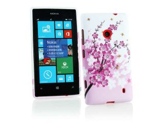 Kit Me Out US TPU Gel Case + Screen Protector with MicroFibre Cleaning Cloth for Nokia Lumia 525   Pink Blossom