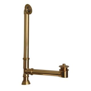 Leg Tub Drain with Twist and Lift Stopper in Polished Brass 5599 PB