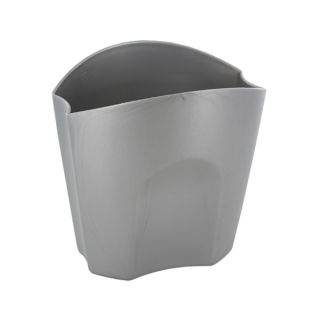 Rubbermaid Nesting Plastic Divided Pencil Cups Silver (Pack of 3
