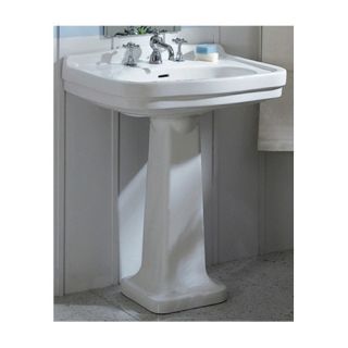 Whitehaus Collection China Large Pedestal Bathroom Sink with