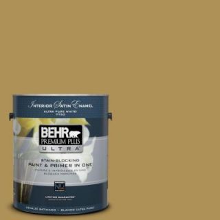 BEHR Premium Plus Ultra 1 gal. #HDC FL14 7 Asian Pear Satin Enamel Interior Paint 775301