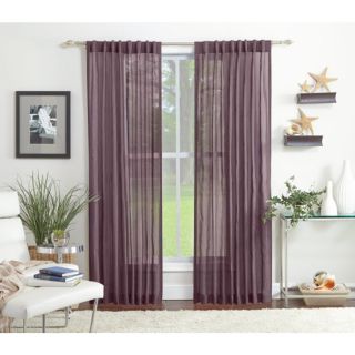 allen + roth Glengray 84 in Purple Polyester Back Tab Light Filtering Sheer Single Curtain Panel