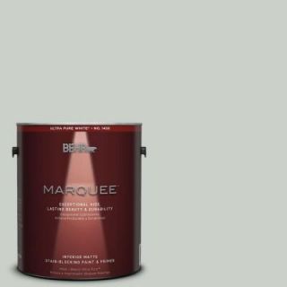 BEHR MARQUEE 1 gal. #MQ3 48 Shy Green One Coat Hide Matte Interior Paint 145001