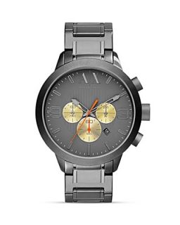 Armani Exchange Gunmetal Tone Watch, 49mm