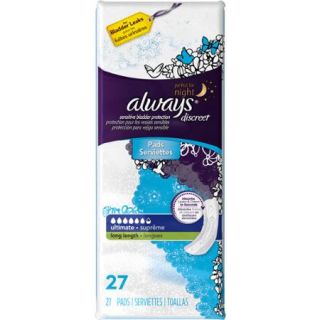 Always Discreet Ultimate Long Length Incontinence Pads, (Choose your Count)