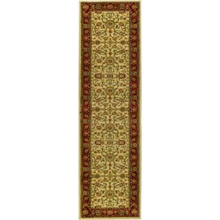 Safavieh Lyndhurst Ivory and Red Rectangular Indoor Machine Made Runner (Common 2 x 20; Actual 27 in W x 240 in L x 0.67 ft Dia)