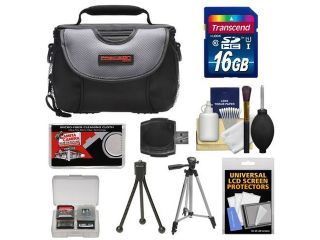 Precision Design PD C15 Digital Camera/Camcorder Case with 16GB Card + Tripod + Cleaning & Accessory Kit