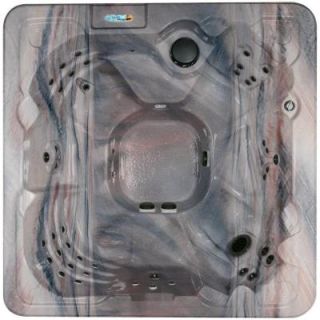 QCA Spas Corsica 8 Person 60 Jet Spa with Ozonator, LED Light, Polar Insulation, WOW Sound System, and Hard Cover Model 5ATS
