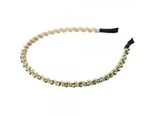 Style Beautiful and Exquisite Crystal Twisted Beads Hair Band Head Band Champagne