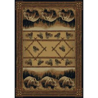 Hautman Brothers Rugs Hautman Grizzly Pines Lodge Brown Area Rug
