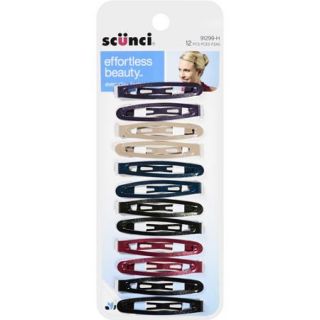 Scunci Effortless Beauty Hair Clips, 12 count