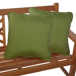 Pillow Perfect Decorative Solid Green Textured Outdoor Toss Pillows