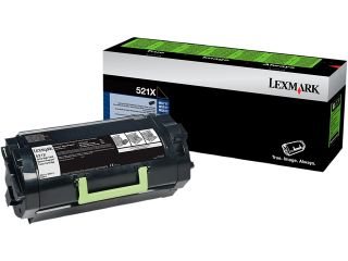 LEXMARK 52D1X00 521X Extra High Yield Return Program Toner Cartridge   Black Black
