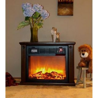 SUNHEAT 25 in. Portable Infrared Electric Fireplace with Remote in Espresso TW 15FP Espresso