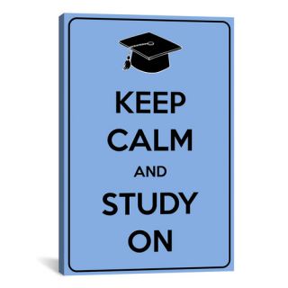 Keep Calm and Study On Textual Art on Canvas