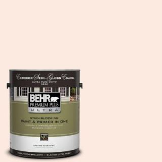 BEHR Premium Plus Ultra 1 gal. #240C 1 Pink Blossom Semi Gloss Enamel Exterior Paint 585001