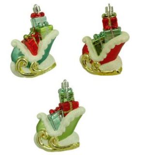 Home Accents Holiday 5 in. Sleigh with Presents Ornament (6 Pack) EC195 6SMHG7G