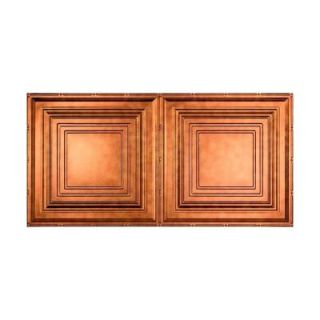 Fasade Traditional 3   2 ft. x 4 ft. Glue up Ceiling Tile in Antique Bronze G52 31