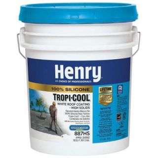 Henry Tropi Cool 4.75 Gal. 887 White 100% Silicone Roof Coating HE887HS073