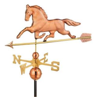 Good Directions Patchen Horse Weathervane with Arrow in Polished Copper 623PA
