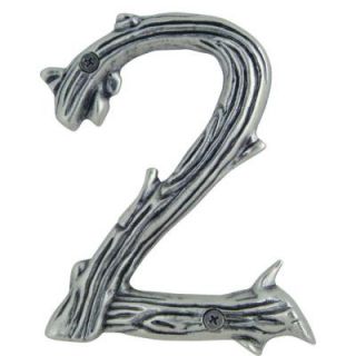 Atlas Homewares Twig Collection 5 in. Pewter Number 2 TN2L P
