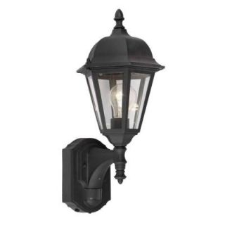Talista 1 Light Outdoor Black Wall Lantern with Clear Beveled Glass Panels CLI FRT18003 01 04