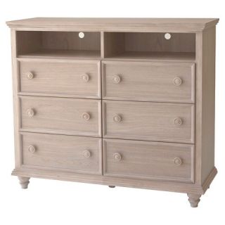 John Boyd Designs Cape May Collection 6 Drawer TV Dresser   Driftwood