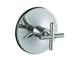 KOHLER K T14488 3 CP Purist Thermostatic Valve Trim with Cross Handle, Valve Not Included
