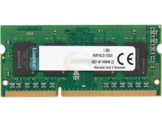 Kingston 2GB 204 Pin DDR3 SO DIMM DDR3L 1600(PC3L 12800) Laptop Memory Model KVR16LS11S6/2